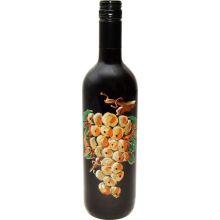 Vino Merlot, 0.75L, poslikana steklenica - grozd - bel