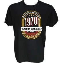 Majica-Vrhunska kakovost zaloga omejena klasika 1970 XL-črna
