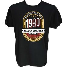 Majica-Vrhunska kakovost zaloga omejena klasika 1980 L-črna