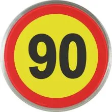 Magnet: Prometni znak 90, okrogel 6 cm