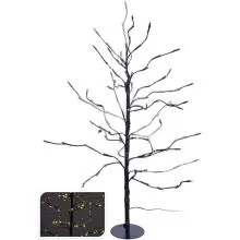 Božično drevo z led lučkami, za notranjo in zunanjo uporabo, 112 LED, 90cm, črno