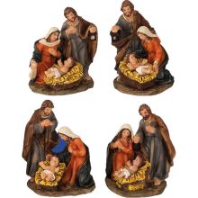 Jaslice božične s 3 figuricami 8cm sort