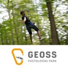 Orjaška vstopnica za park in spust po jeklenici, Pustolovski park Geoss, Vače (Vrednostni bon, izvajalec storitev: PUSTOLOVSKI PARK GEOSS D.O.O.)