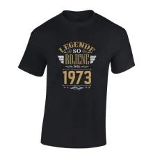 Majica moška - Legende so rojene leta 1973 XXL-črna