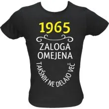 Majica ženska (telirana)-1965, zaloga omejena, takšnih ne delajo več M-črna