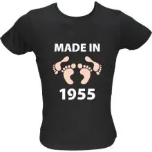 Majica ženska (telirana)-Made in 1955 noge L-črna