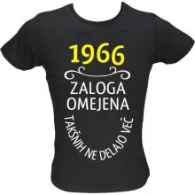 Majica ženska (telirana)-1966, zaloga omejena, takšnih ne delajo več L-črna