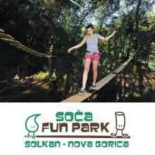 Vstopnica za obisk pustolovskega parka za 1 osebo, Soča Fun park, Solkan (Vrednostni bon, izvajalec storitev: RK SPORT ROBERT KRKOČ S.P.)