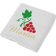 Brisača za  Martinovo, Martin, rdeči grozd ležeč, 100x5Ocm, 100% bombaž