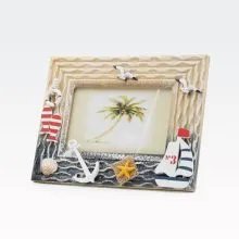 Okvir za sliko, morski dekor, les, 23x18cm, 358g