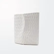 Vaza keramična, bela, 18x8x20cm