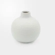 Vaza keramična, bela,13x14cm
