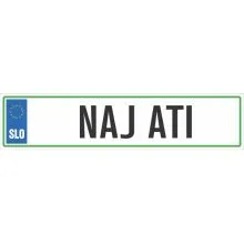 Registrska tablica - NAJ ATI, 47x11cm
