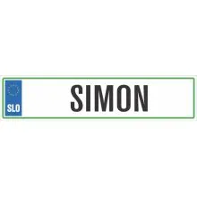 Registrska tablica - SIMON, 47x11cm