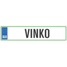 Registrska tablica - VINKO, 47x11cm