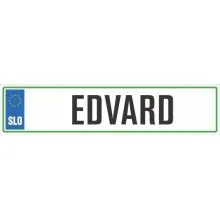 Registrska tablica - EDVARD, 47x11cm