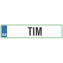 Registrska tablica - TIM, 47x11cm