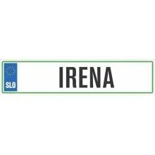 Registrska tablica - IRENA, 47x11cm
