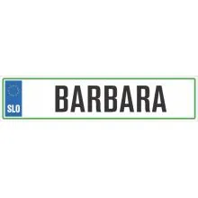 Registrska tablica - BARBARA, 47x11cm