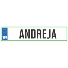 Registrska tablica - ANDREJA, 47x11cm