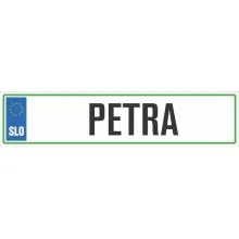 Registrska tablica - PETRA, 47x11cm