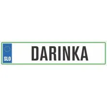 Registrska tablica - DARINKA, 47x11cm