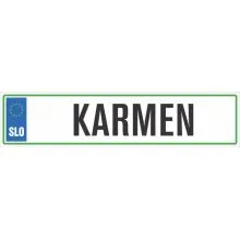 Registrska tablica - KARMEN, 47x11cm