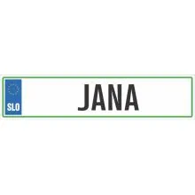 Registrska tablica - JANA, 47x11cm