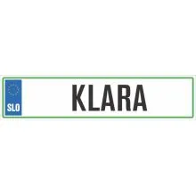 Registrska tablica - KLARA, 47x11cm