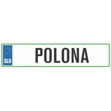 Registrska tablica - POLONA, 47x11cm