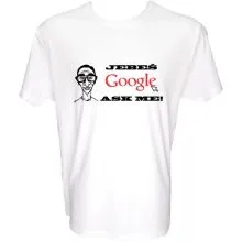 Majica-Jebeš Google SLIKA XL-bela
