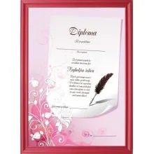 Diploma roza Najboljša šefica 235x320mm