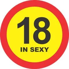 Prometni znak 18 let in sexy - 37cm