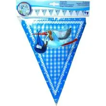 Girlanda zastavice, modra, 10 m