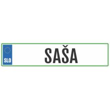 Registrska tablica - SAŠA, 47x11cm