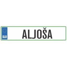 Registrska tablica - ALJOŠA, 47x11cm