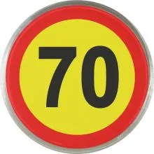 Magnet: Prometni znak 70, okrogel 6 cm