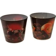 Sveča dišeča v steklu, Chocolate, češnja ali pomaranča, 90x80 mm