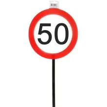 Prometni znak 50 na palici, fi 26 cm