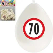 Baloni iz lateksa 12",prometni znak 70, 8 kom.