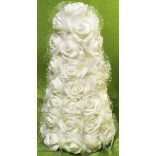 Poročna dekoracija, storž iz vrtnic, 19 cm