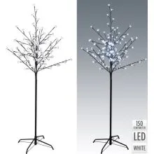 Božično drevo z led lučkami za notranjo in zunanjo uporabo, 96 belih, 15Ocm