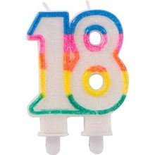 Svečka za torto v obliki številke 18