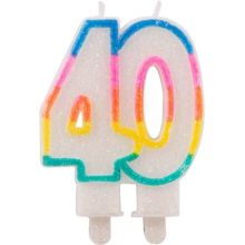 Svečka za torto v obliki številke 40