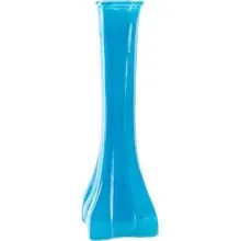 Vaza dekorativna steklena, modra, 6,5x21cm