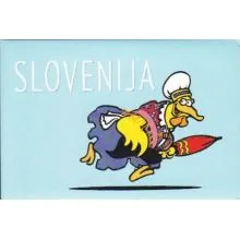 Magnet - razglednica Slovenija, kokoš sv. modra