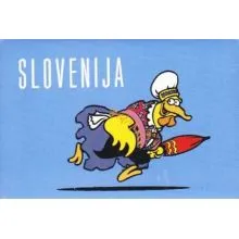 Magnet - razglednica Slovenija, kokoš t. modra