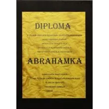 Diploma ABRAHAMKA, rumena (36x25cm)