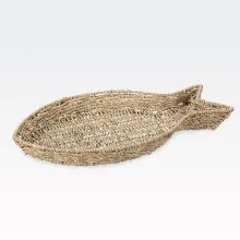 Pladenj, v obliki ribe, morska trava, 45x26x4.5cm