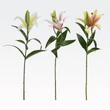 Lilija, umetno cvetje, umetna masa/kovina, 15x16x70cm, sort.